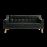 Sofá Delta Negro 155 cm con Patas de Madera - Sofas y Poltronas | Bylmo
