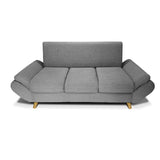 Sofá Jade Gris 200x85cm De 3 Puestos sin Apoya Brazos - Sofas y Poltronas | Bylmo