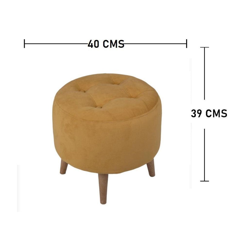 Combo Sofa, Puff, Biblioteca y Mesas Loly Amarillo 145 cm