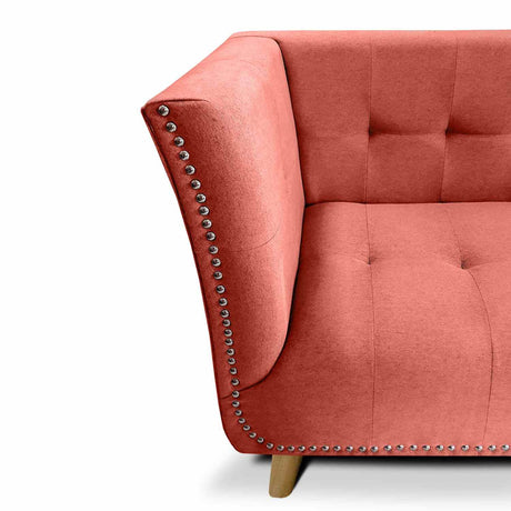 Sofá Magallanes Salmón 200x70cm De 3 Puestos con Apoya Brazos - Sofas y Poltronas | Bylmo
