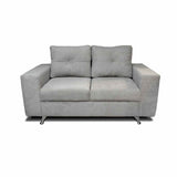 Combo Sofá y Puff Musso Gris 165x82cm De 3 Puestos con Apoya Brazos - Sofas y Poltronas | Bylmo