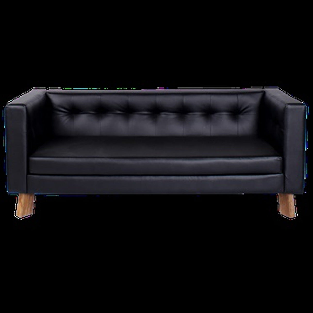 Sofá Napoli Negro 156 cm con Patas de Madera - Sofas y Poltronas | Bylmo