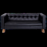 Sofá Napoli Negro 156 cm con Patas de Madera - Sofas y Poltronas | Bylmo