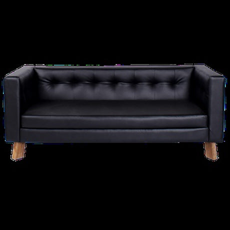 Sofá Napoli Negro 156 cm con Patas de Madera - Sofas y Poltronas | Bylmo