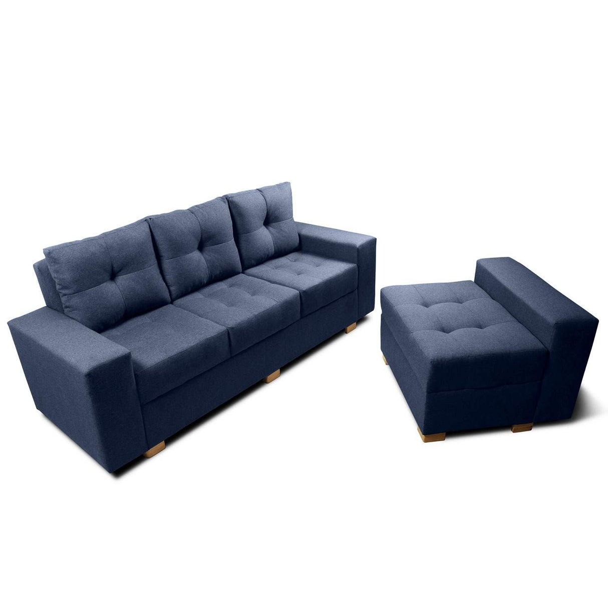 Sofá en L Burano Azul 200x92cm De 4 Puestos con Apoya Brazos y Modular - Sofas y Poltronas | Bylmo