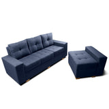 Sofá en L Burano Azul 200x92cm De 4 Puestos con Apoya Brazos y Modular - Sofas y Poltronas | Bylmo