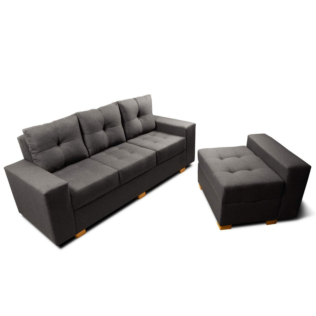 Sofá en L Burano Gris 200x92cm De 4 Puestos con Apoya Brazos y Modular - Sofas y Poltronas | Bylmo