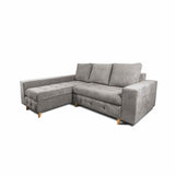Sofá en L Saona Gris 210x94cm De 3 Puestos con Apoya Brazos - Sofas y Poltronas | Bylmo