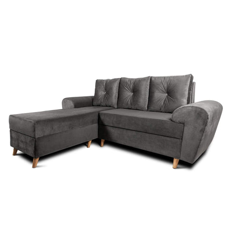 Sofá en L Varenna Gris 218x94cm De 3 Puestos con Apoya Brazos - Sofas y Poltronas | Bylmo