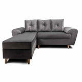 Sofá en L Varenna Gris 218x94cm De 3 Puestos con Apoya Brazos - Sofas y Poltronas | Bylmo