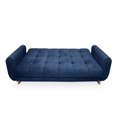 Sofacama Archer Azul 210x85cm de Tres Puestos Reclinable con Appoya Brazos - Sofas | Bylmo