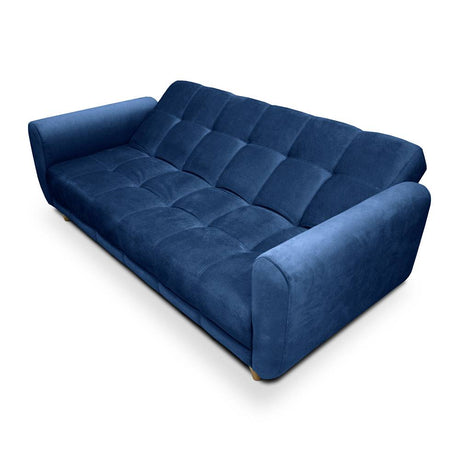 Sofacama Archer Azul 210x85cm de Tres Puestos Reclinable con Appoya Brazos - Sofas | Bylmo