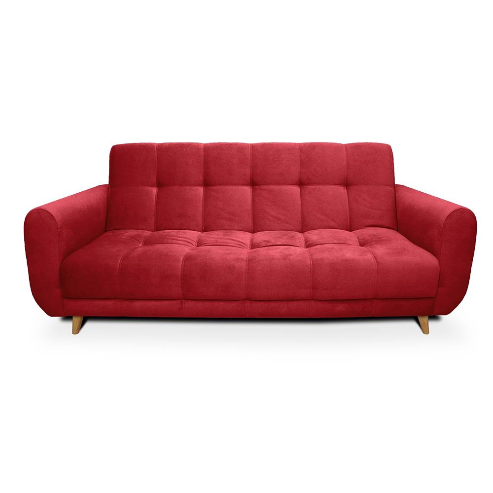 Sofá Cama Archer Rojo 210x95cm De 3 Puestos Reclinable con Apoya Brazos - Sofas | Bylmo
