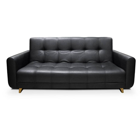 Sofá Cama Archer Negro 210x95cm De 3 Puestos Reclinable con Apoya Brazos - Sofas | Bylmo