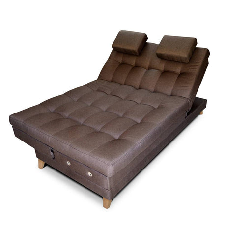 Sofá Cama Balmain Cafe 190x95cm De 3 Puestos Reclinable con Apoya Brazos - Sofas | Bylmo