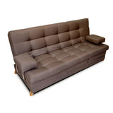 Sofá Cama Balmain Cafe 190x95cm De 3 Puestos Reclinable con Apoya Brazos - Sofas | Bylmo