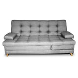 Sofá Cama Balmain Gris 185x95cm De 3 Puestos Reclinable con Apoya Brazos - Sofas | Bylmo