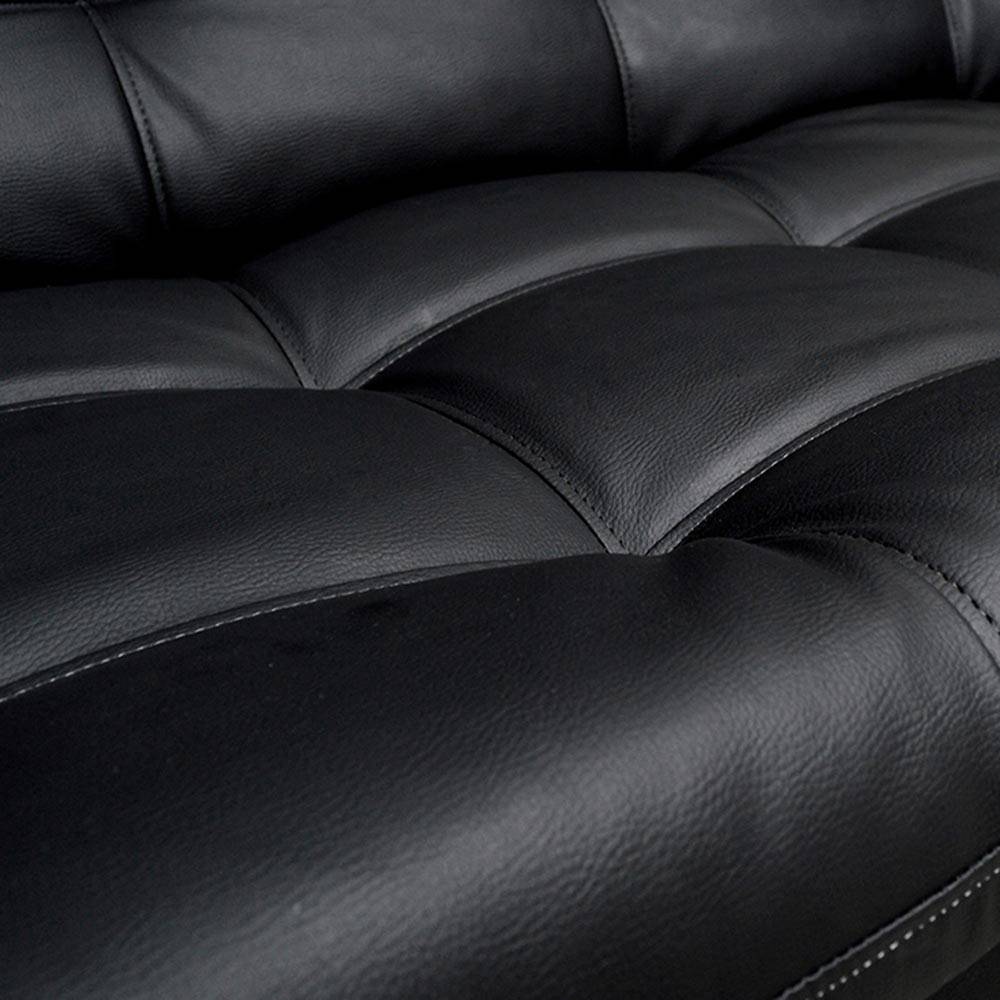 Sofá Cama Carvallo Negro 185x100cm De 3 Puestos Reclinable con Apoya Brazos - Sofas | Bylmo