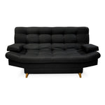 Sofa Cama Carvallo Lux Negro 185 cm