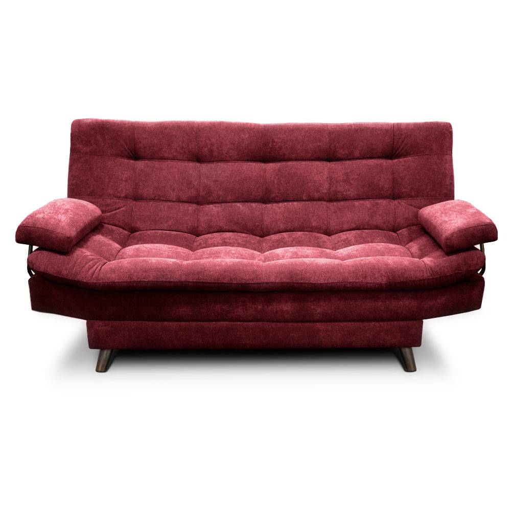 Sofá Cama Carvallo Vinotinto 185x100cm De 3 Puestos Reclinable sin Apoya Brazos - Sofas | Bylmo