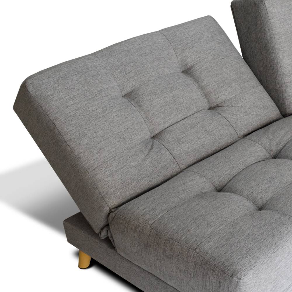 Sofá Cama Cavalli Gris 180x90cm De 3 Puestos Reclinable sin Apoya Brazos - Sofas | Bylmo