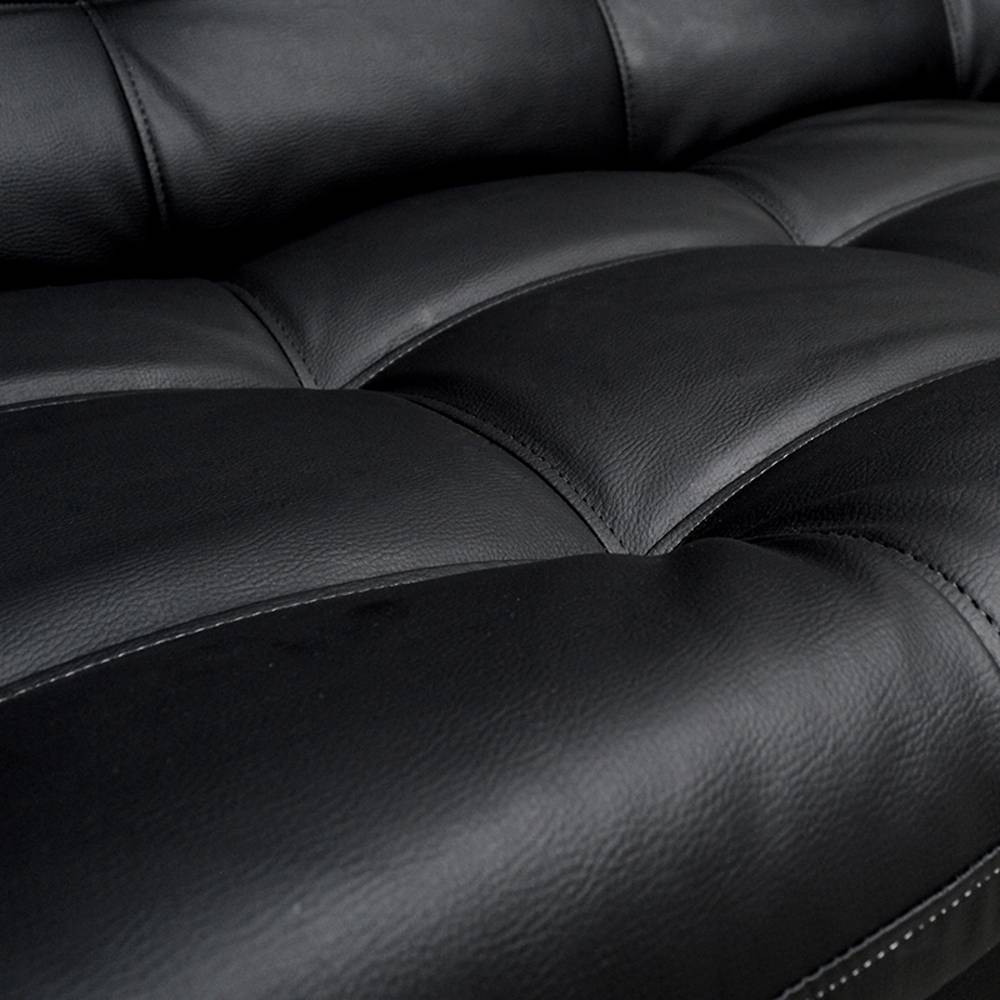 Sofá Cama Carvallo Negro 185x95cm De 3 Puestos Reclinable sin Apoya Brazos - Sofas | Bylmo