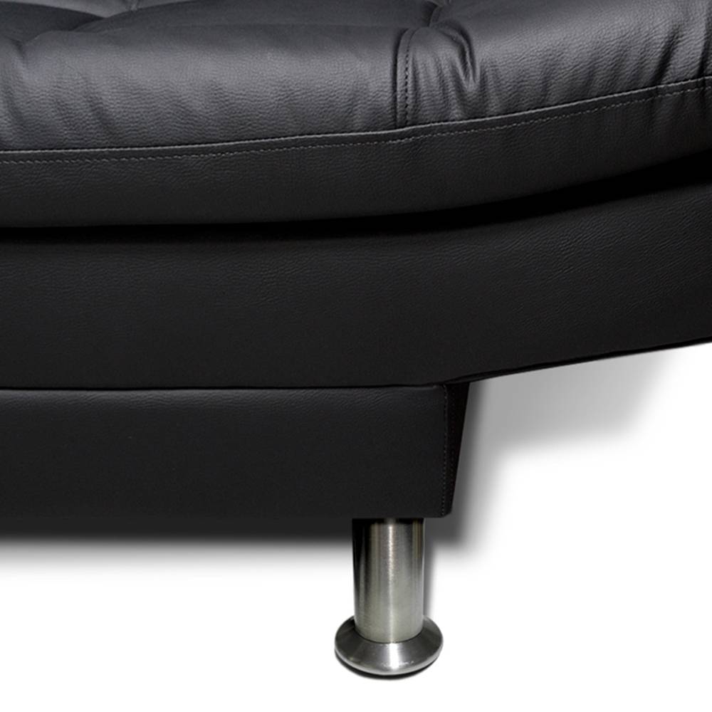 Sofá Cama Carvallo Negro 185x95cm De 3 Puestos Reclinable sin Apoya Brazos - Sofas | Bylmo