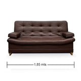 Sofá Cama Dolce Cafe 185x95cm De 3 Puestos Reclinable sin Apoya Brazos - Sofas | Bylmo