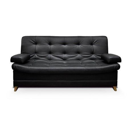Sofá Cama Dolce Negro 185x95cm De 3 Puestos Reclinable con Apoya Brazos - Sofas | Bylmo