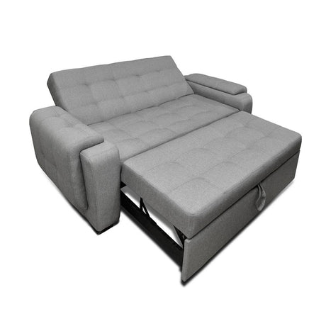 Sofá Cama Vignelli Gris 185x85cm De 3 Puestos Reclinable con Apoya Brazos - Sofas | Bylmo