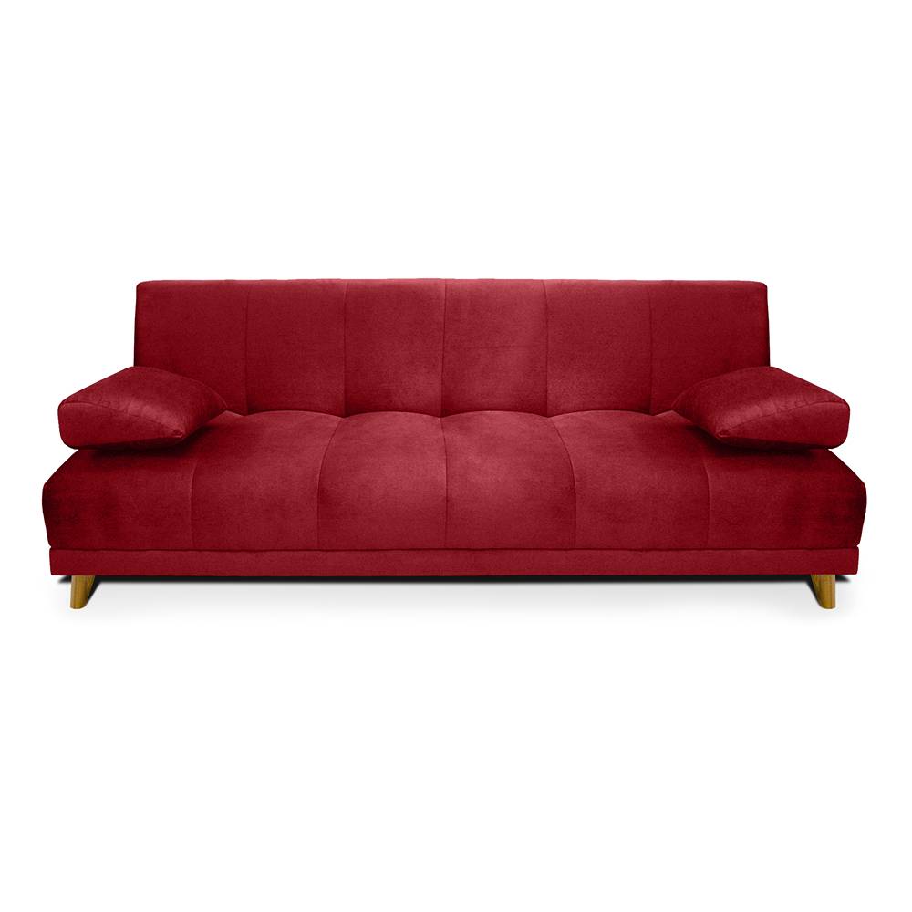 Sofá Cama Sabath Rojo 180x81cm De 3 Puestos Reclinable sin Apoya Brazos - Sofas | Bylmo