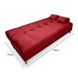 Sofá Cama Sabath Rojo 180x81cm De 3 Puestos Reclinable sin Apoya Brazos - Sofas | Bylmo