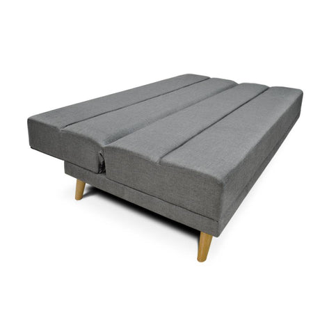Sofá Cama Souza Gris 180x85cm De 3 Puestos Reclinable sin Apoya Brazos - Sofas | Bylmo