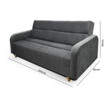 Sofa Cama Ungaro Gris 200 cm
