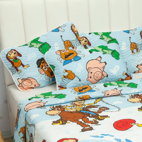 Cubrelecho Español Infantil Blanco para Cama Sencillo 100 X 190 Cm Doble Faz de Toy Story - Ropa de Cama | Bylmo