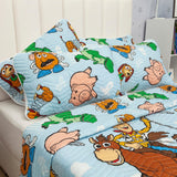 Cubrelecho Español Infantil Azul para Cama Doble 140 X 190 Cm Doble Faz de Toy Story - Ropa de Cama | Bylmo