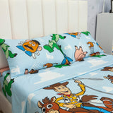 Combo Juego de Sabanas y Cortina Infantil Blanco y Azul Doble 140 X 190 Cm de Toy Story - Ropa de Cama | Bylmo