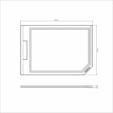 Tabla de Corte Rectangular Churrasco Black Negro 30 cm Para Asados en Polipropileno - Utensilios y Accesorios | Bylmo