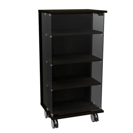 Vitrina Rostoc Wengue 45 cm con Puertas de Vidrio - Bares | Bylmo