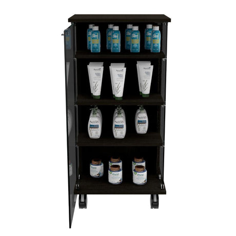 Vitrina Rostoc Wengue 45 cm con Puertas de Vidrio - Bares | Bylmo