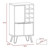 Bar Vegas Miel y Plomo 59 cm con Puerta de Vidrio - Bares | Bylmo