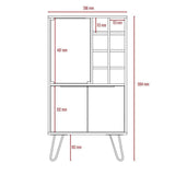 Bar Vegas Miel y Plomo 59 cm con Puerta de Vidrio - Bares | Bylmo