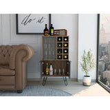 Bar Vegas Miel y Plomo 59 cm con Puerta de Vidrio - Bares | Bylmo