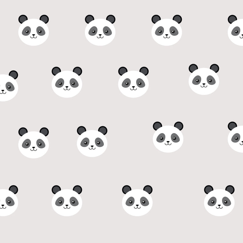 Vinilo Animals Pandas Negro 300 cm x 300