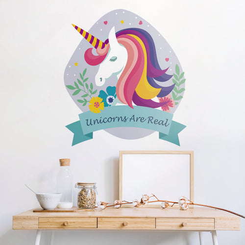 Vinilo Unicorn are Real Multicolor 44 cm x 50 cm