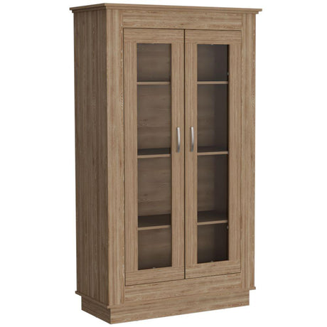 Vitrina Álcamo Miel 103 cm con Puertas de Vidrio - Bares | Bylmo