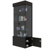 Vitrina Rostoc Wengue 60 cm con Puertas de Vidrio - Bares | Bylmo