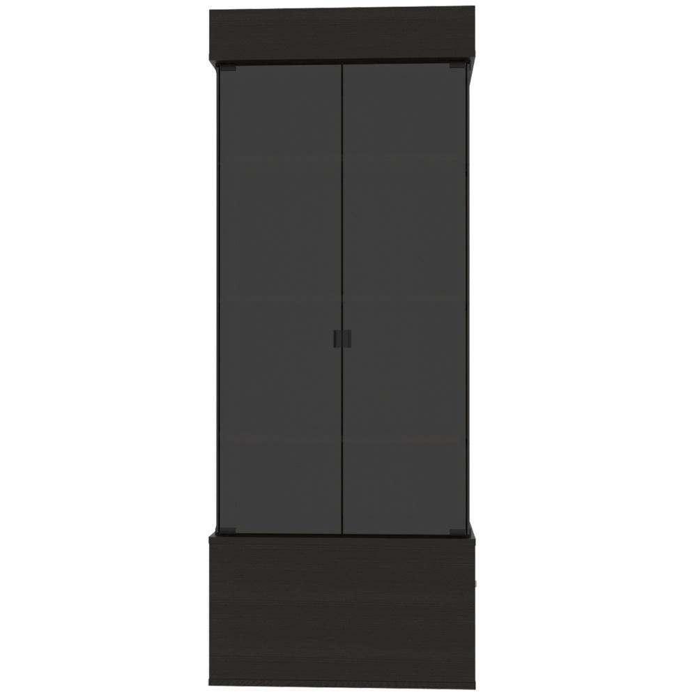 Vitrina Rostoc Wengue 60 cm con Puertas de Vidrio - Bares | Bylmo
