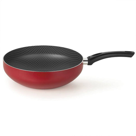 Wok Aluminio 28 cm Antiadherente Rojo - Ollas y Sartenes | Bylmo