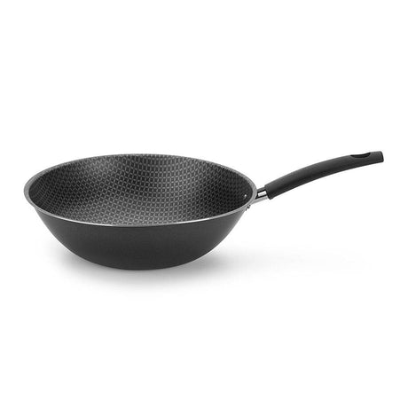Wok Basic Aluminio 28 cm Antiadherente Gris - Ollas y Sartenes | Bylmo